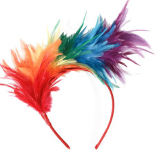 Feather Fascinator Women Halloween Christmas Tea Party 20s 50s 80s Headband Hat