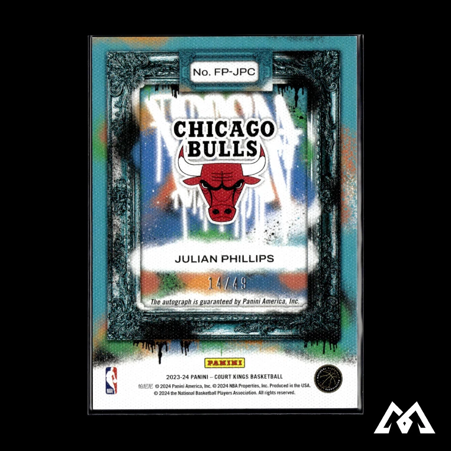 2023-24 Panini Court Kings #FP-JPC Julian Phillips Fresh Paint Violet #/49 - Image 2 of 2