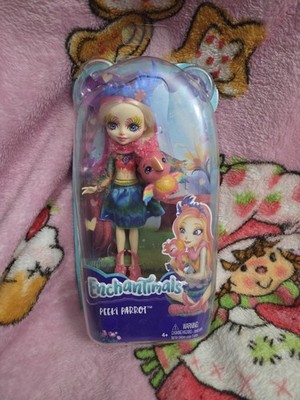 Enchantimals Peeki Parrot And Sheeny Dolls New package is damage