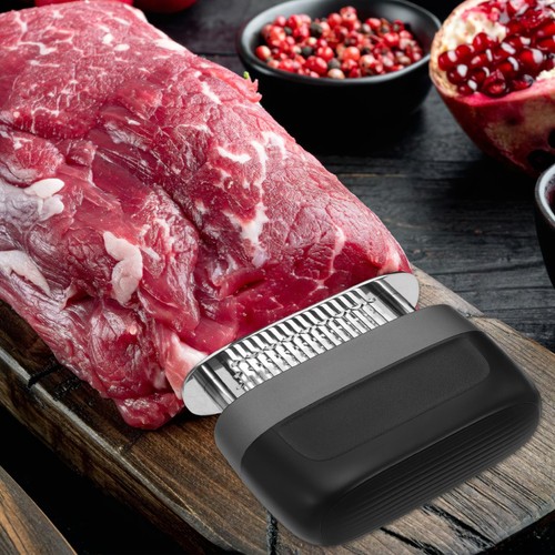 Attendrisseur de Viande, 21 Attendrisseur à Lame d'aiguille Ultra Pointue en Acier Inoxydable pour Attendrir Le Steak,Poulet - Noir - Maison