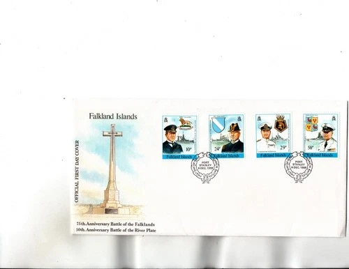 New ListingFalklands FDC Sc#511 to 514 WAR