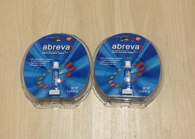 Brand New 2-Pack Abreva Cold Sore/Fever Blister Treatment Exp.January 2027