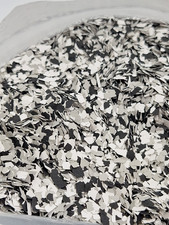 2 Lb Epoxy Paint Flakes Decorative Color Chips Gray White  Black Mix