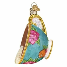 Old World Christmas Glass Blown Ornament for Christmas Tree, Cup of Tea
