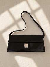 Furla Baguette Tasche Schwarz Selten Timeless...