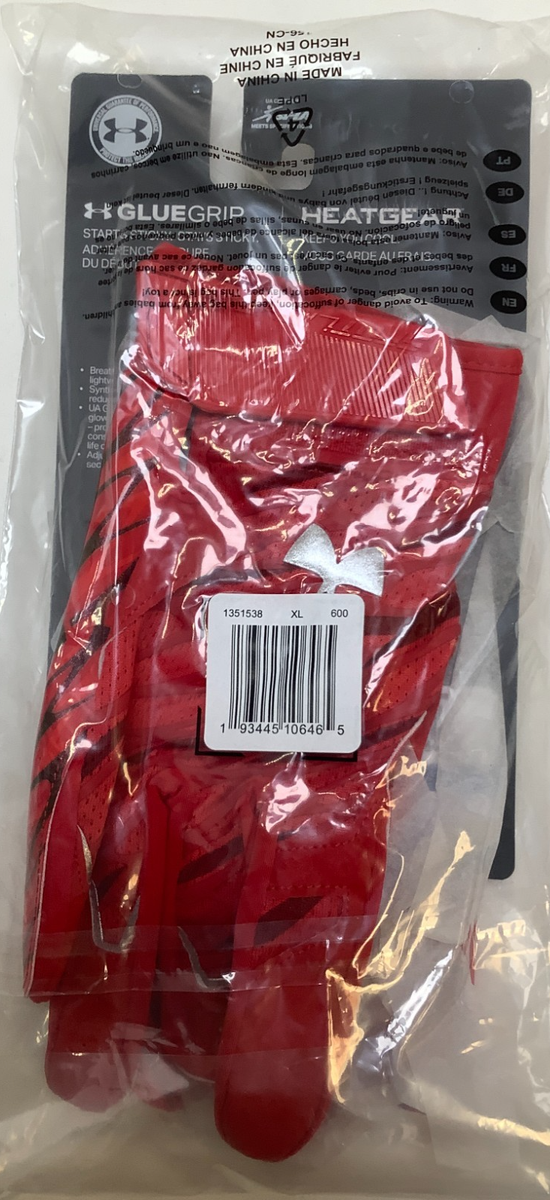 Under Armour Spotlight Glue Grip Football Gloves, Adult, X-Large