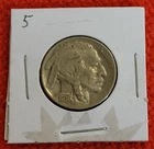 1936 Buffalo Nickel Five Cents No Mint Mark Philadelphia Ungraded Circulated