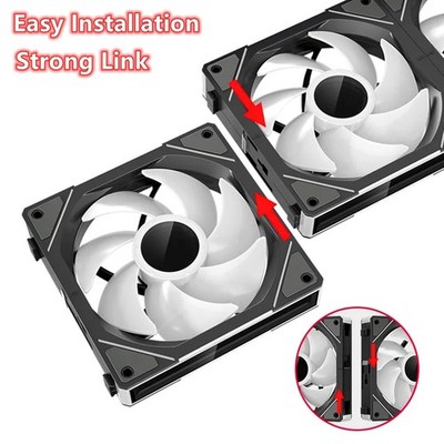 TZMRIT V1 Fans Reverse Flow Infinity Mirror ARGB 120 mm,Rgb Daisy Chain PC