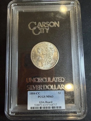 1884 CC Morgan Silver Dollar PCGS MS-63 GSA Hoard