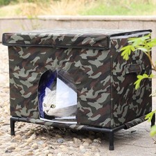 Cat House for Outdoor Cats Elevated Weatherproof for Hideaway Convenient Gifts