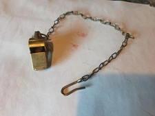 Vintage Regulation U.S. Army Solid Brass Whistle with Cork Ball