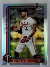 Carlos Correa 2025 Topps Chrome #204 Refractor Minnesota Twins MLB