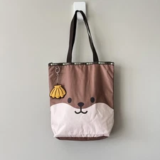 Lesportsac Otter Zipper Daily Tote with Melon Pan Charm NWT 