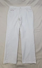 Jag Jeans Women's Sz 35x29 White Cotton Blend Stretch Relaxed Boyfriend