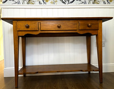 Selva Brown Wood Console Table 120x40x80cm 3 Drawers Lower Shelf