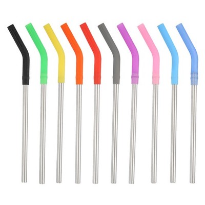  10 Pcs Edelstahl Strohhalm Edelstahl-strohhalme Tragbare Smoothie-Strohhalm