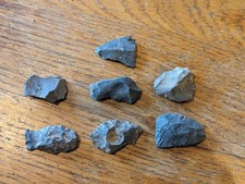 Authentic Arrowhead Lot Of 7 Central PA Native American Stone Artifacts 