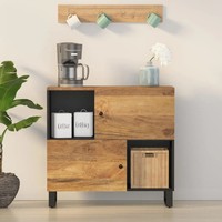 Sideboard Aus Massivholz Mango 2 TüRen 80X33X75 Cm Wohnzimmer