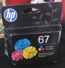 Genuine HP 67 Tri-Color Ink Cartridges NEW Exp Nov 2027