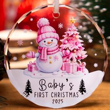 Baby Girl First Christmas Ornament 2025   Baby  s 1st