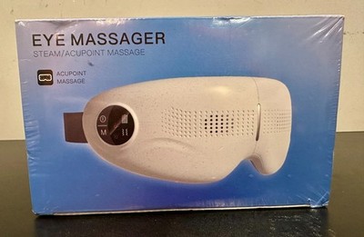 Electric Eye Massager Steam Acupoint Massage Device for Eyes, White *NEW/SEALED*
