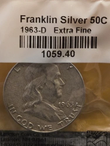 1963-D 50C Franklin Half Dollar (Extra Fine)