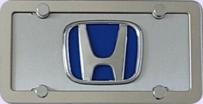 honda   3d  logo  License Plate + Stainless  frame & Lens
