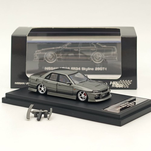 1/64 Mortal&OM Nissan ER34 uras SKYLINE Juguetes Diecast Coche Modelo Regalo Limitado Gris - Imagen 4 de 8