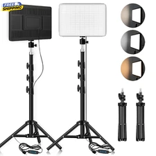 Tattoo Artist LED Video Studio Lamp Lighting Kit Tripod 2PACK PMU