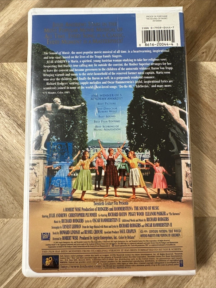 The Sound of Music VHS 1996 THX Digital CLAMSHELL New SEALED Screener Very RARE - Image 2 of 4