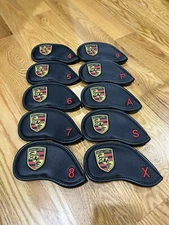 Porche Iron Head Cover 10 Pcs 4-P, A, S, X (Black)