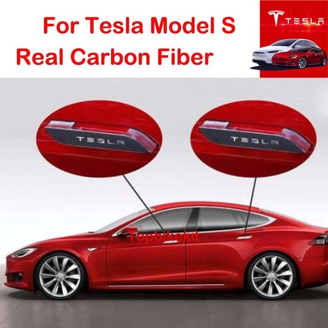 Topfit Car Door Handle Cover Decorative Protector Sticker For Tesla Model X