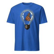 Camisa Mariposa Atrapada Monarca Mariposa Bombilla Camiseta Talla S-3XL Camiseta Regalo