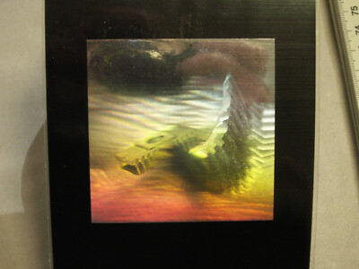 Hologramm mit schwarzem Passepartou, Computerchip , Holographie 3D (WT)