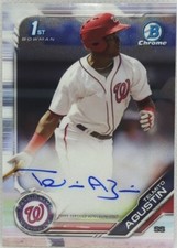 TELMITO AGUSTIN 2019 Topps Bowman Chrome 1st Rookie RC AUTO Washington Nationals