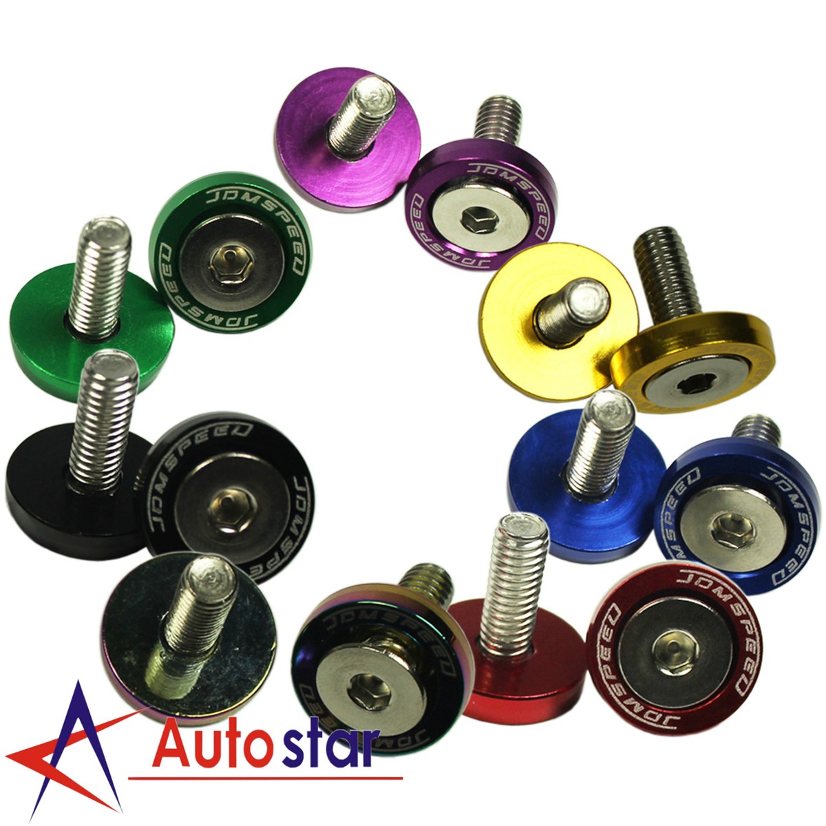 20PC GOLD JDM BILLET ALUMINUM FENDER BUMPER WASHER/BOLT ENGINE - Foto 2