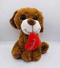 Homerbest Puppy Dog Pawfect Love Valentines Brown Plush Stuffed Animal Toy Gift