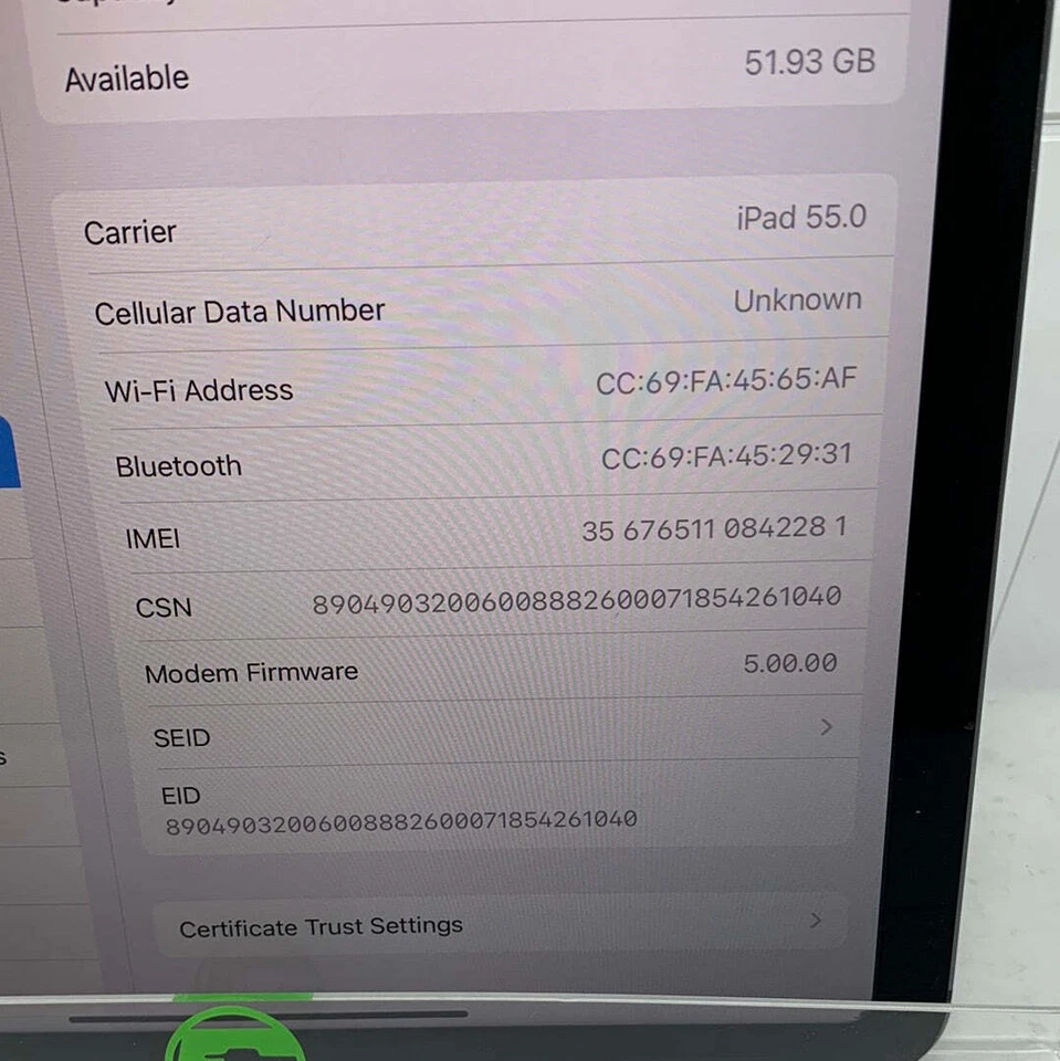 Apple iPad Air 4ª Geração 64GB 1703 Cinza Espacial MYHX2LLA G3D Desbloqueado DEFEITO - Imagem 3 de 4