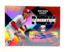 Bryson Stott 2022 Topps Update Autographed Generation Now #GN-66 RC /10 Phillies