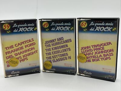 La Grande Storia Del ROCK Made In Italy Lot Of (3) Cassette Tapes 1980 s