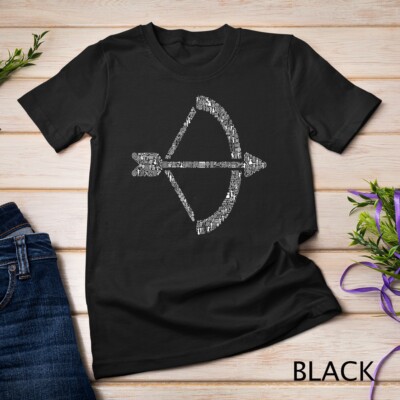 Bow Shape Collage Silhouette Archer Shirt - ToxophiliArchery Unisex T-shirt