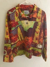 Michael Leu Women Size Small Wearable Art Shirt /jacket Multiple Color