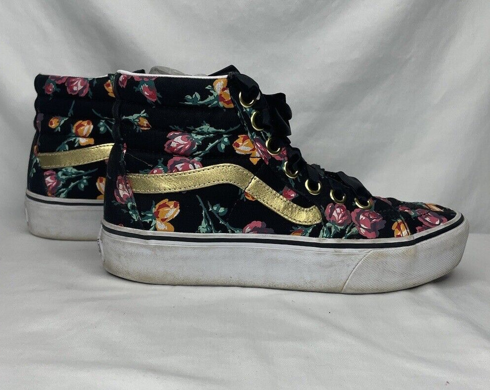 Vans SK8-HI platform High Tops oversized lace floral print Women's