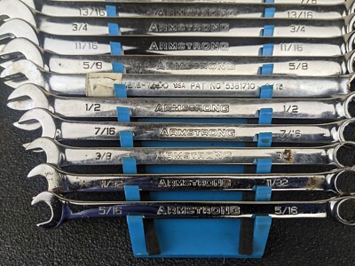#ax883 Armstrong Tools Combination Wrench Set 5/16 -1  13 piece SAE GMTK