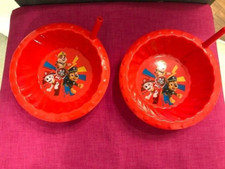 Paw Patrol Sippy Cereal Bowl With Straw for kids Lot of 2