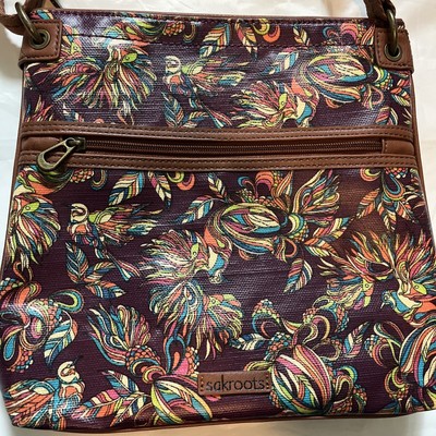 Sakroots Flat Crossbody Shoulder Bag Mulberry Treehouse NEW