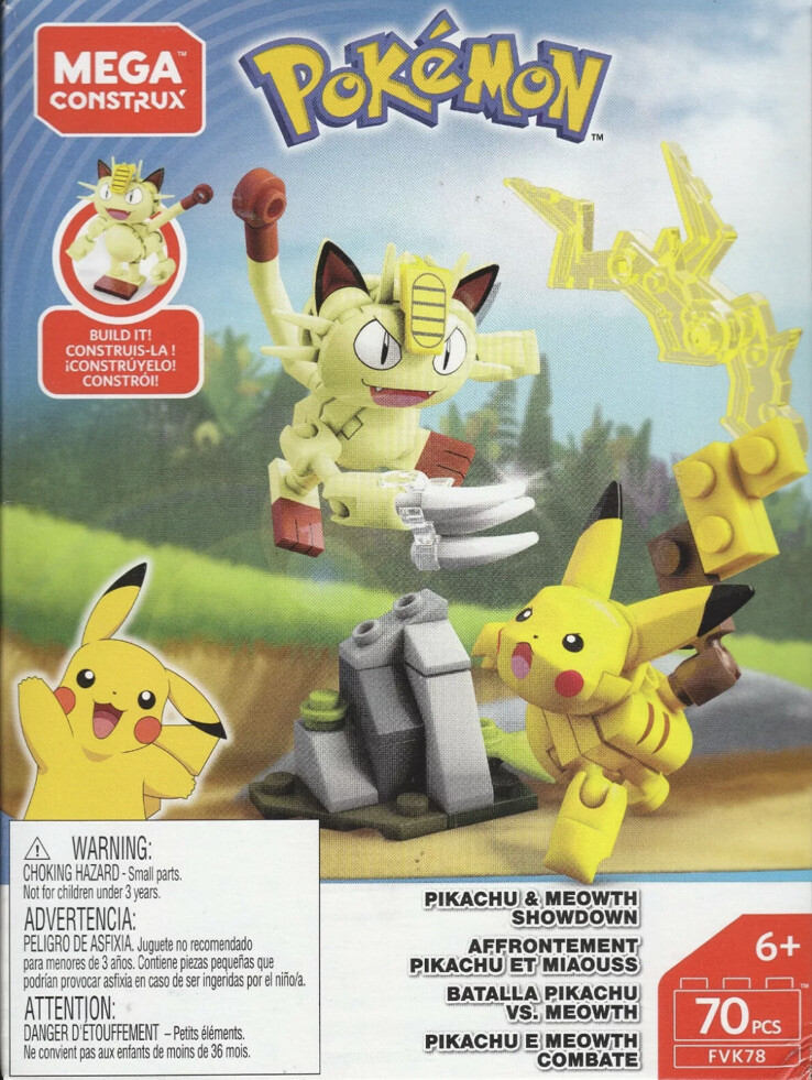 Mega Construx Pokemon Battle Set Pikachu vs Meowth Showdown NEW