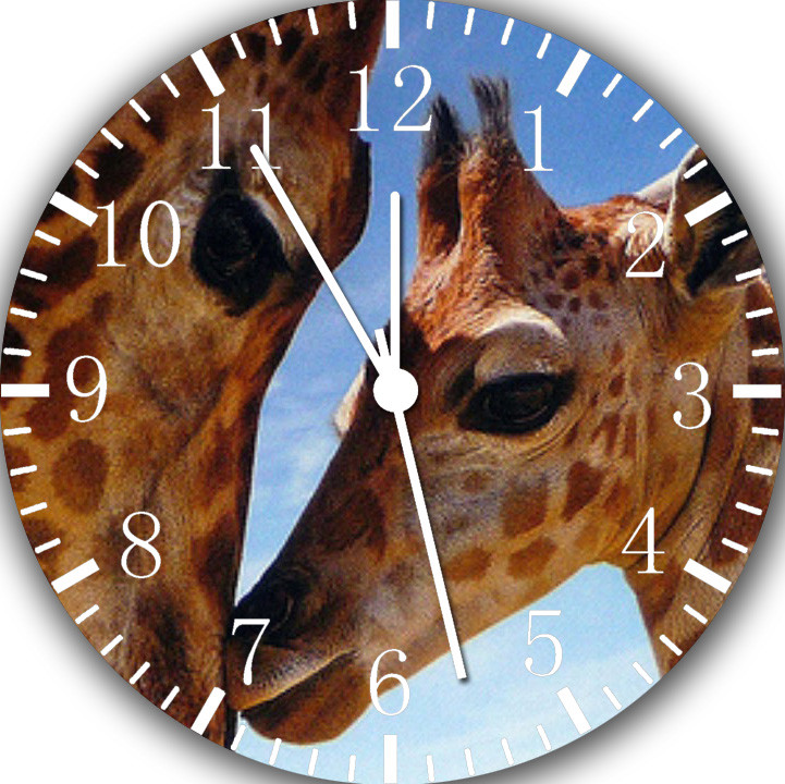 Cute Giraffe Frameless Borderless Wall Clock For Gifts or Home Decor E215