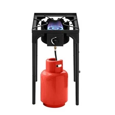 Outdoor Camp Stove High Pressure Propane Gas Cooker Cast Iron Open Box