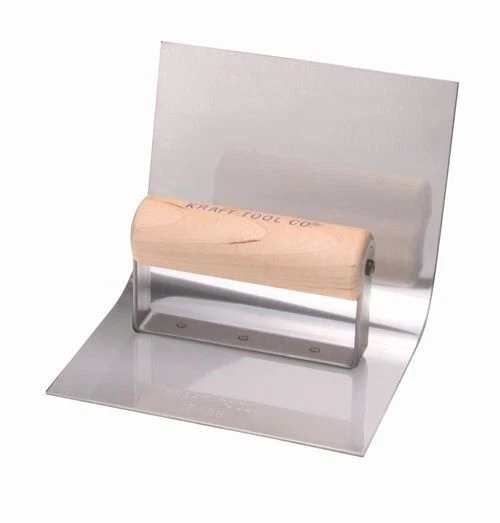 Kraft Tool Concrete Gutter Trowel Stainless Steel 2" Radius